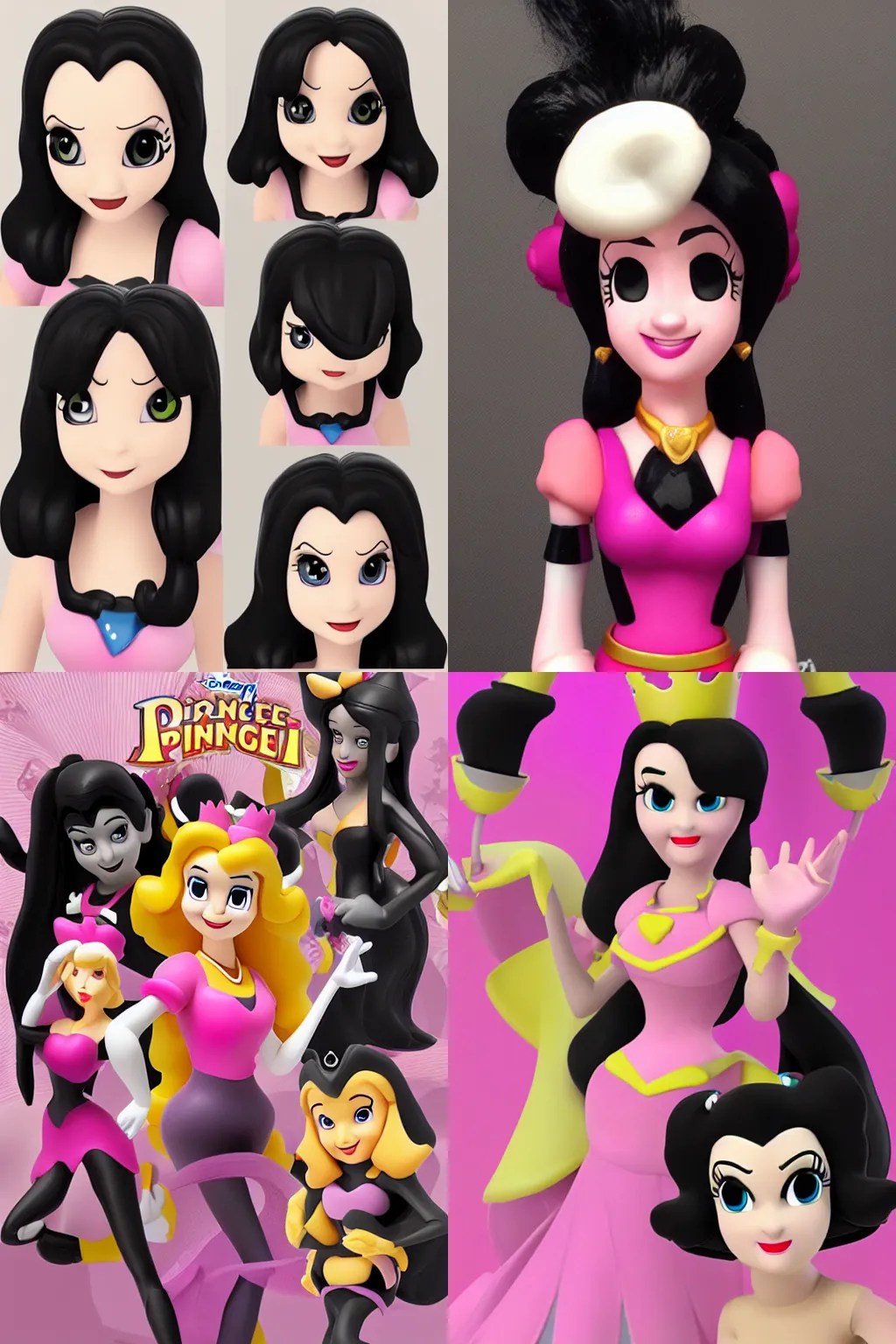 Princess Peach Disney Infinity Black Hair Goth Stable Diffusion OpenArt