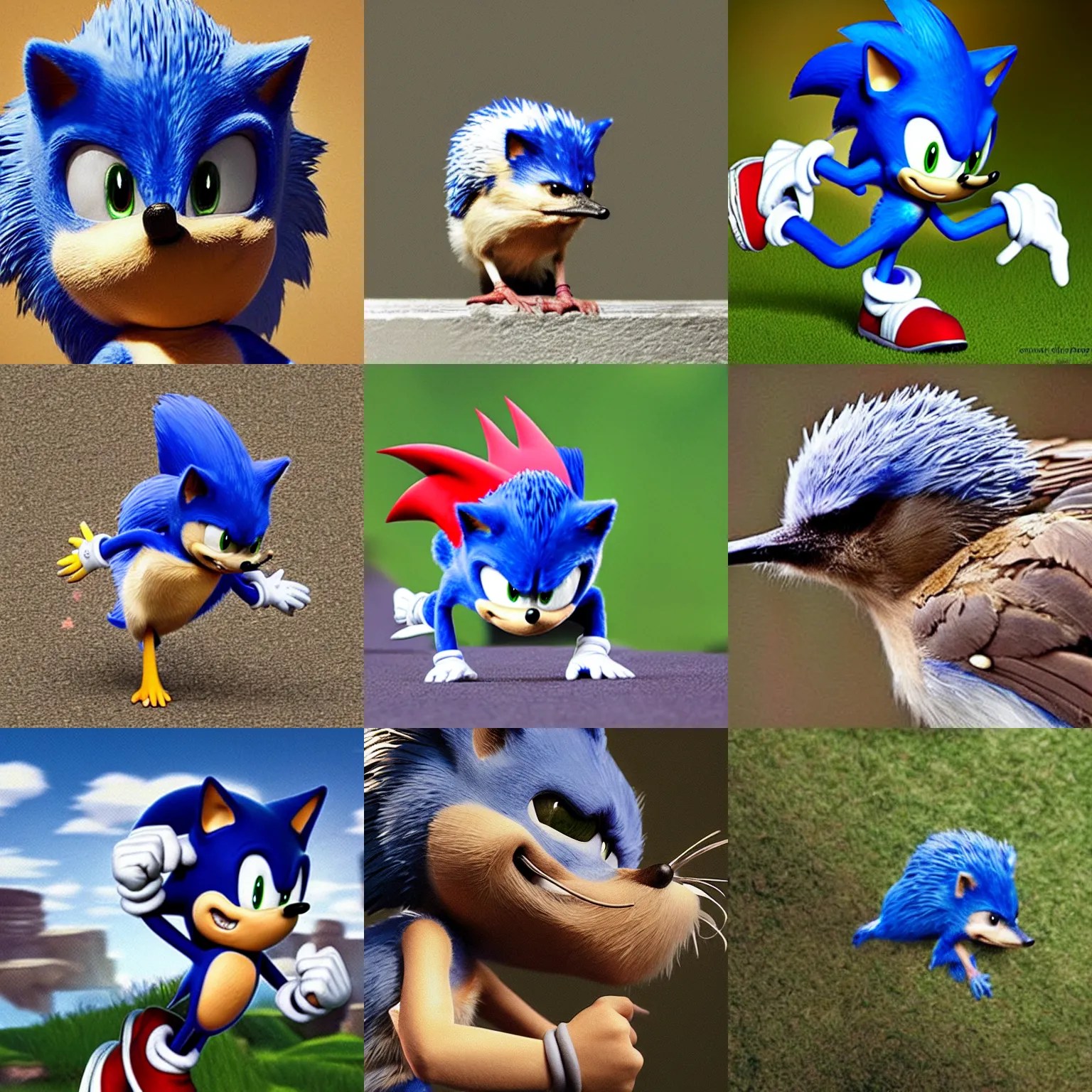 sonic the hedgehog as a bird Stable Diffusion OpenArt