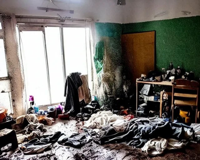 very very very dirty room, depression scene Stable Diffusion