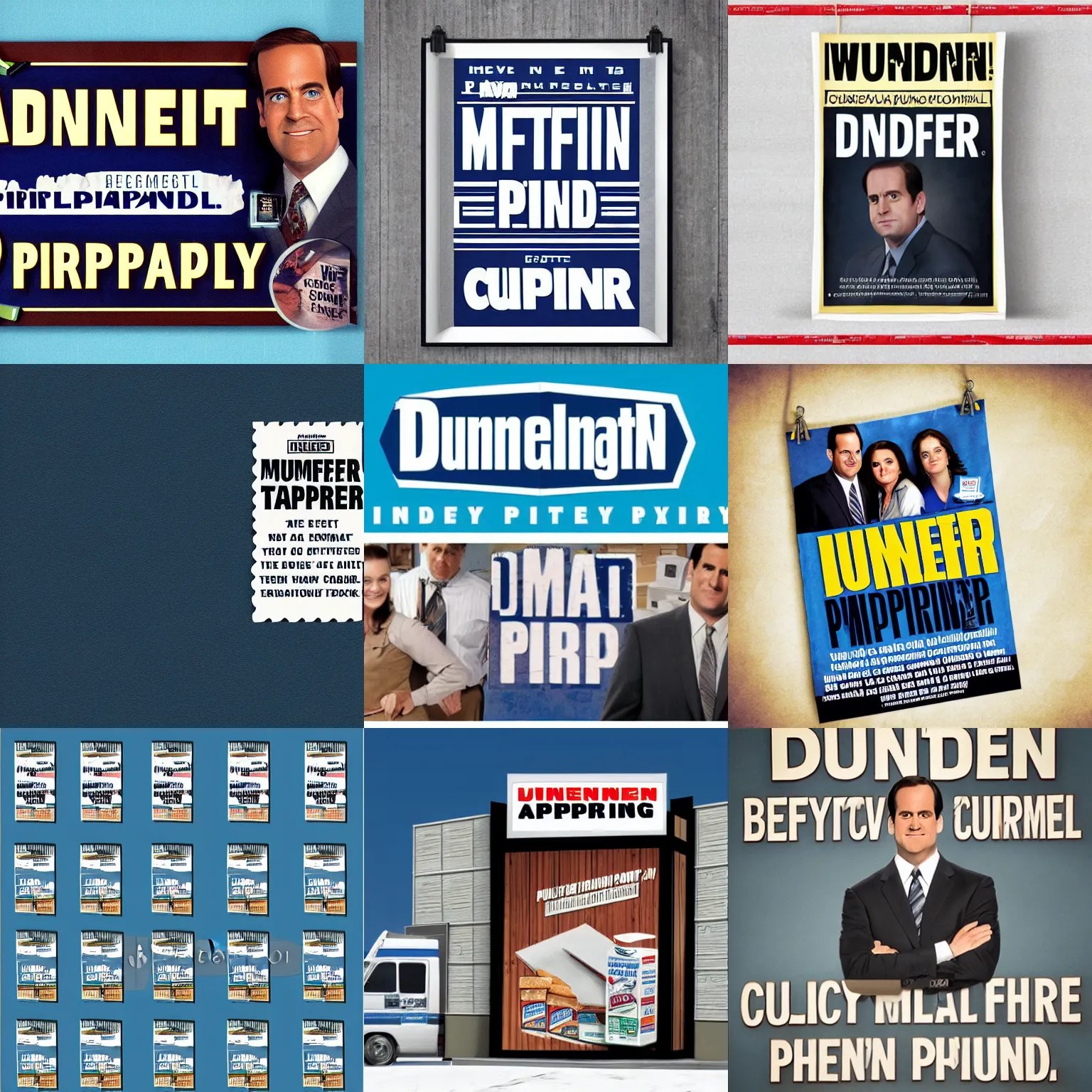 Dunder mifflin paper company advertisement Stable Diffusion OpenArt