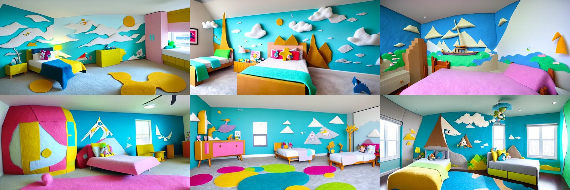 premium children's bedroom design, inspired by wind Stable Diffusion