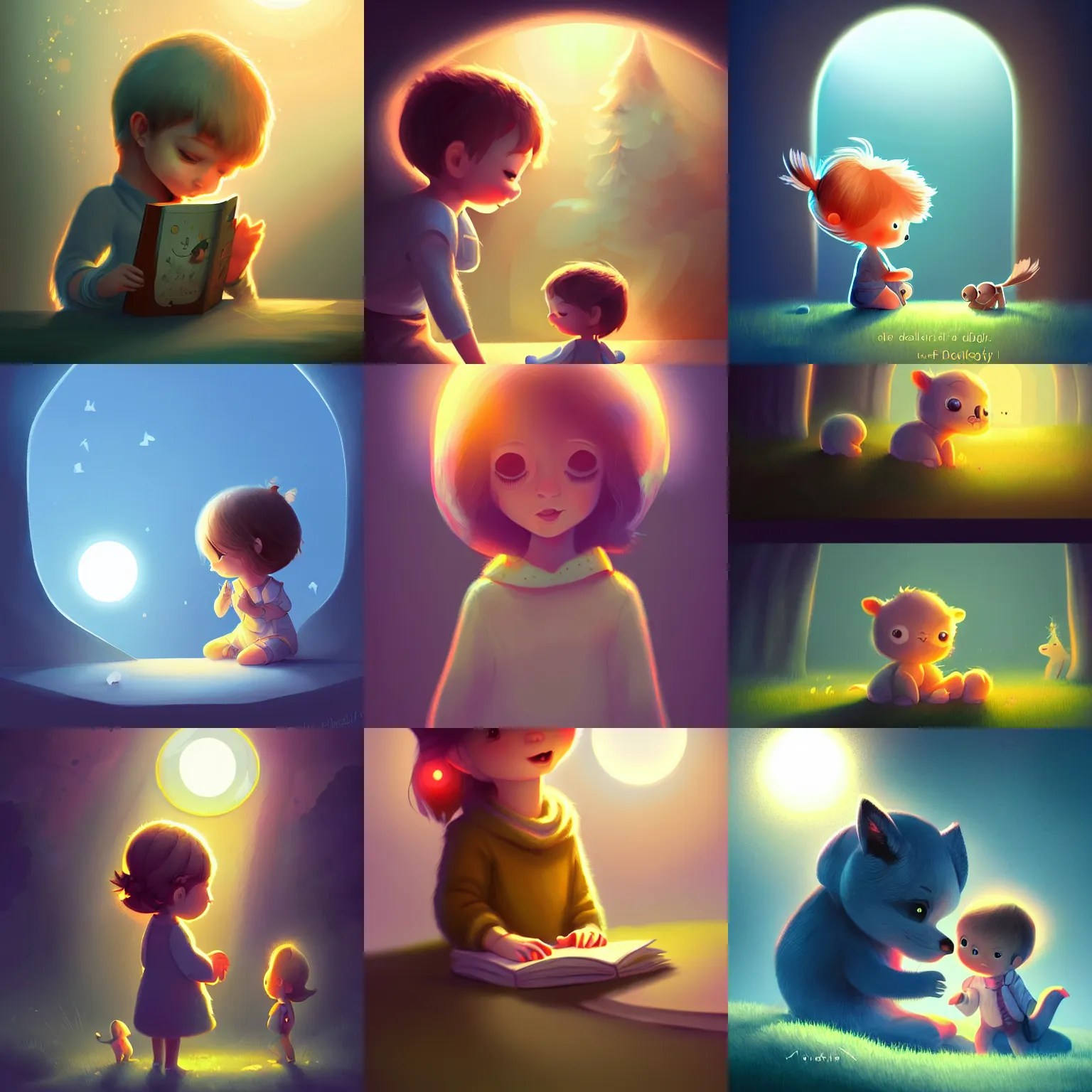 very cute illustration for a children's book, digital Stable Diffusion