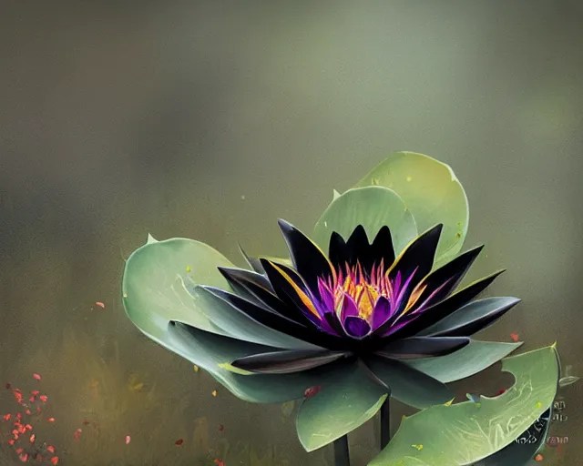 Black Lotus Flower Wallpaper