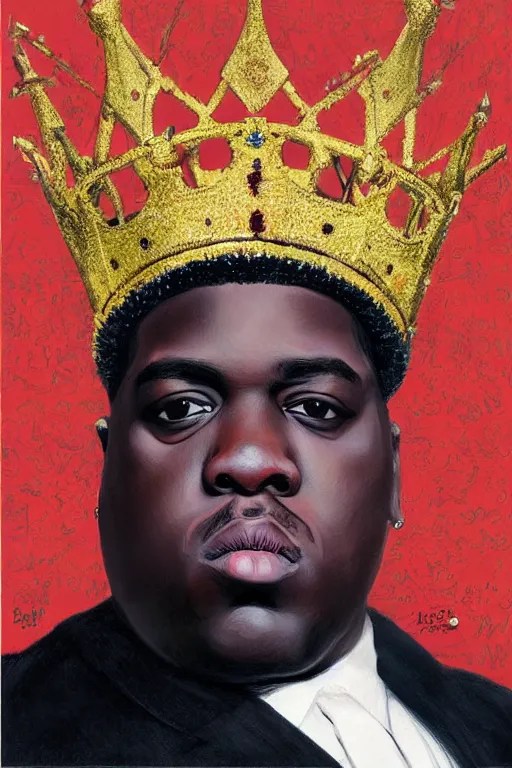 ultra unrealistic portrait of rapper biggie smalls Stable Diffusion