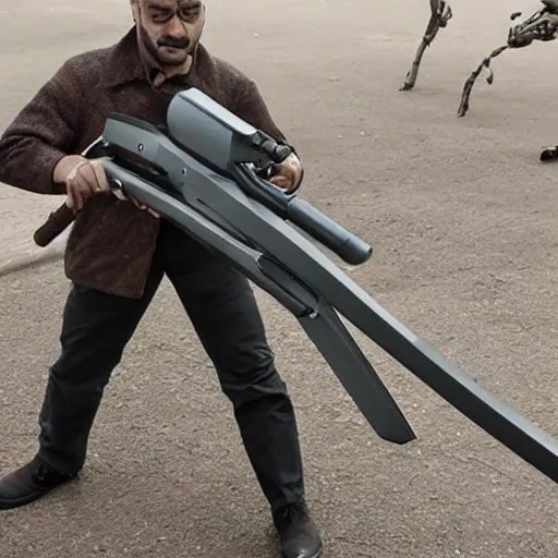 a magitech ceremonial gun boomerang hybrid weapon Stable Diffusion