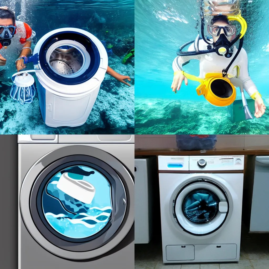 washing machine scubadiving Stable Diffusion OpenArt