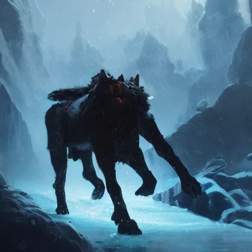 riding the warcat into the deep ice cave. melancholy Stable Diffusion