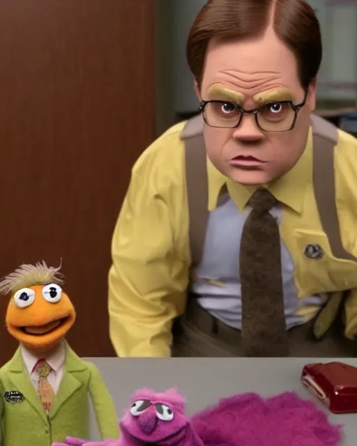 film still from the office, dwight schrute as a Stable Diffusion