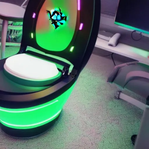 Razer RGB gaming toilet Stable Diffusion OpenArt