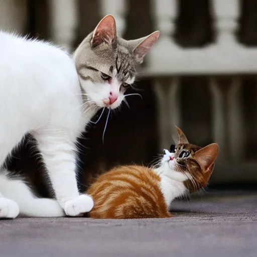 cat eating another cat Stable Diffusion OpenArt