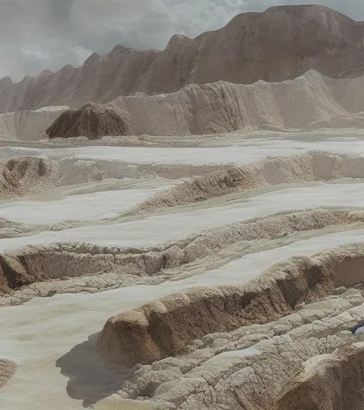 a matte painting of a white stepped biroremediation Stable Diffusion