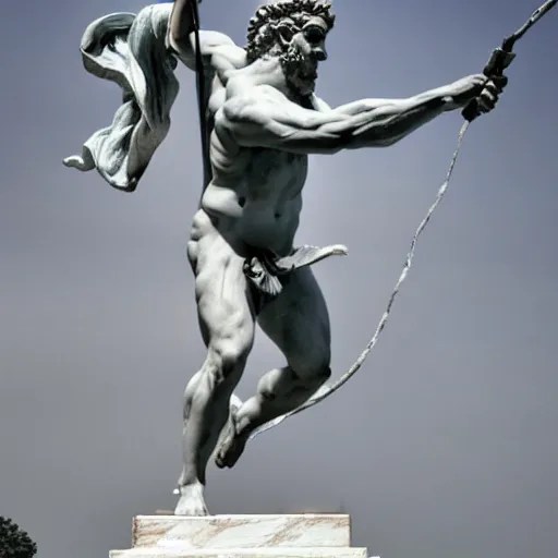 Zeus Throwing Lightning Bolt