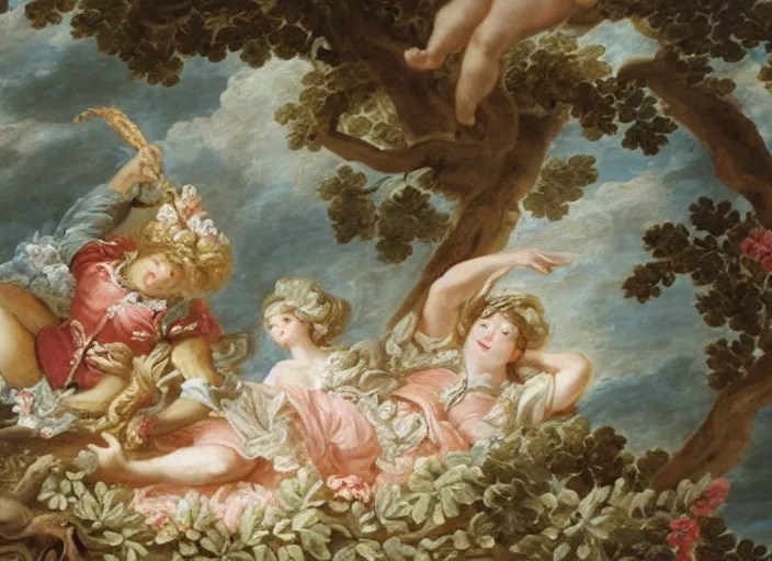 rococo painting François Boucher high detail fancy cake Stable Diffusion
