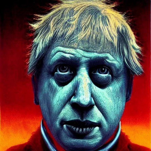 Boris Johnson in the style of Beksinski Stable Diffusion OpenArt
