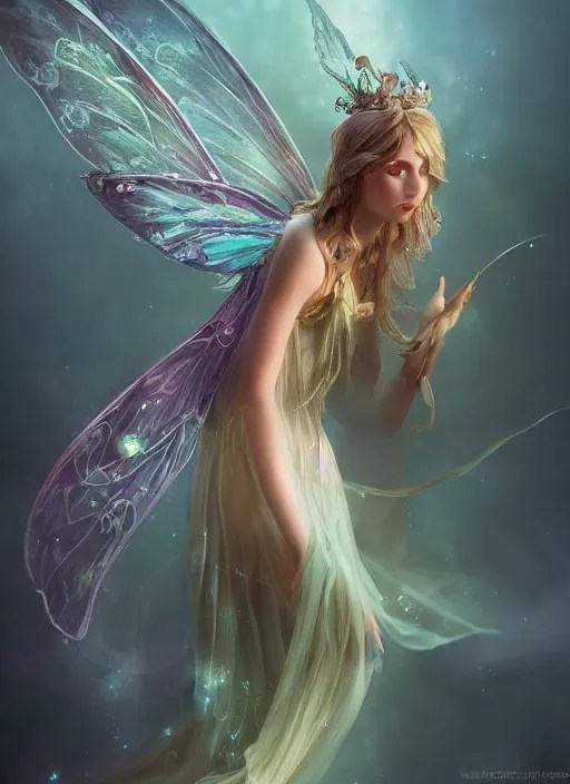 beautiful beautiful fairy faerie fey fae queen highly Stable Diffusion
