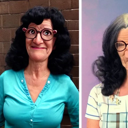 Linda Belcher from Bob's Burgers as a real person Stable Diffusion