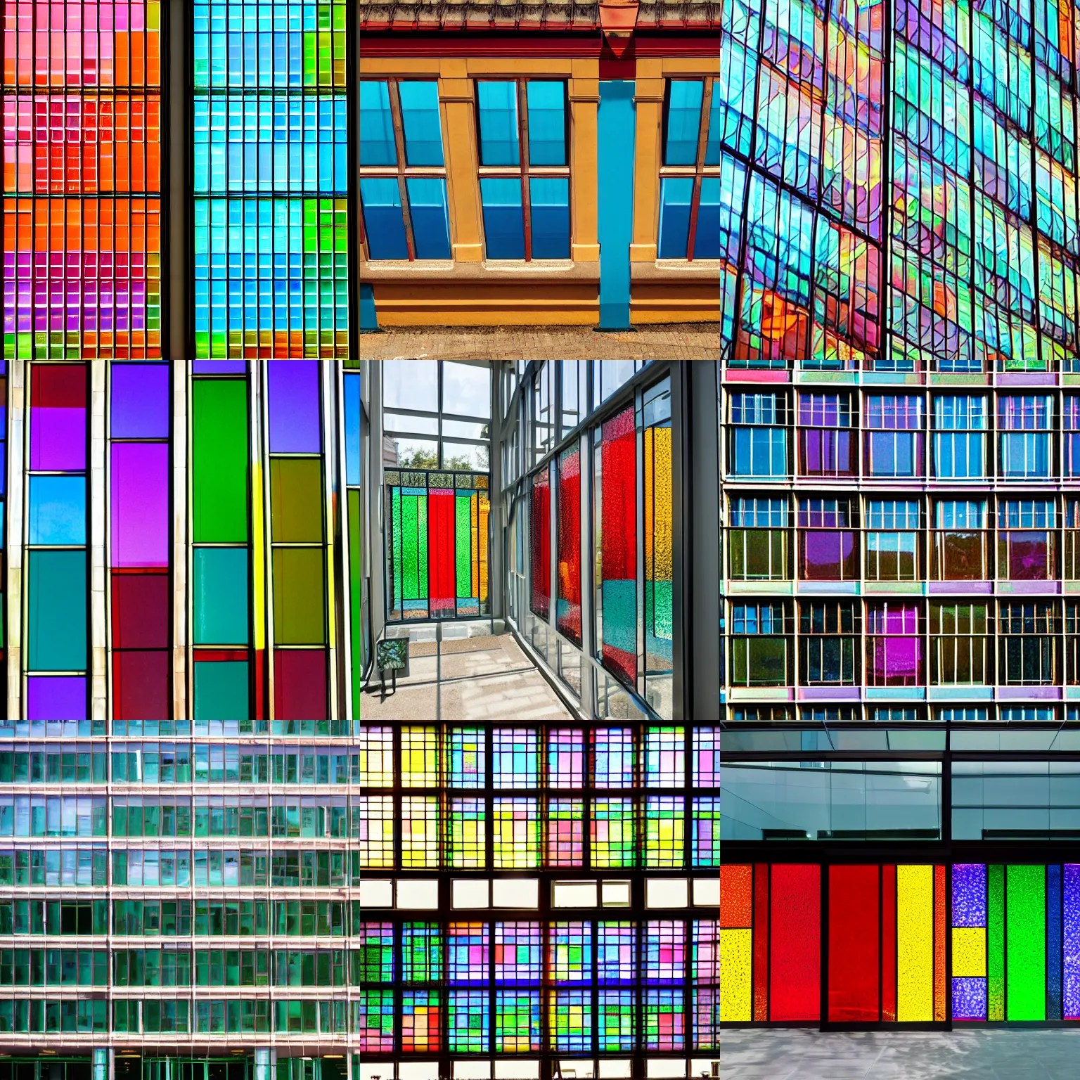 colored glass panes in front of each other Stable Diffusion OpenArt