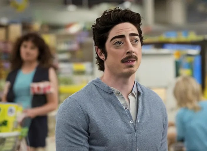 film still of ben feldman as jonah simms in superstore Stable
