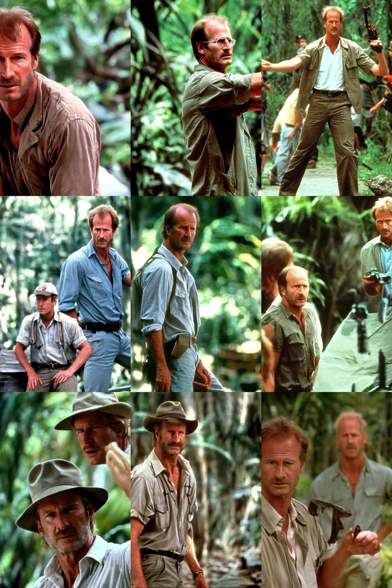 movie still of William Hurt as Alan Grant in Jurassic Stable