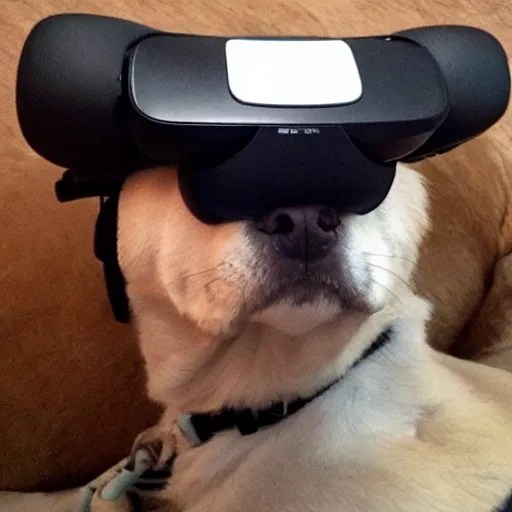 reddit post, my dog is addicted to his VR headset Stable Diffusion