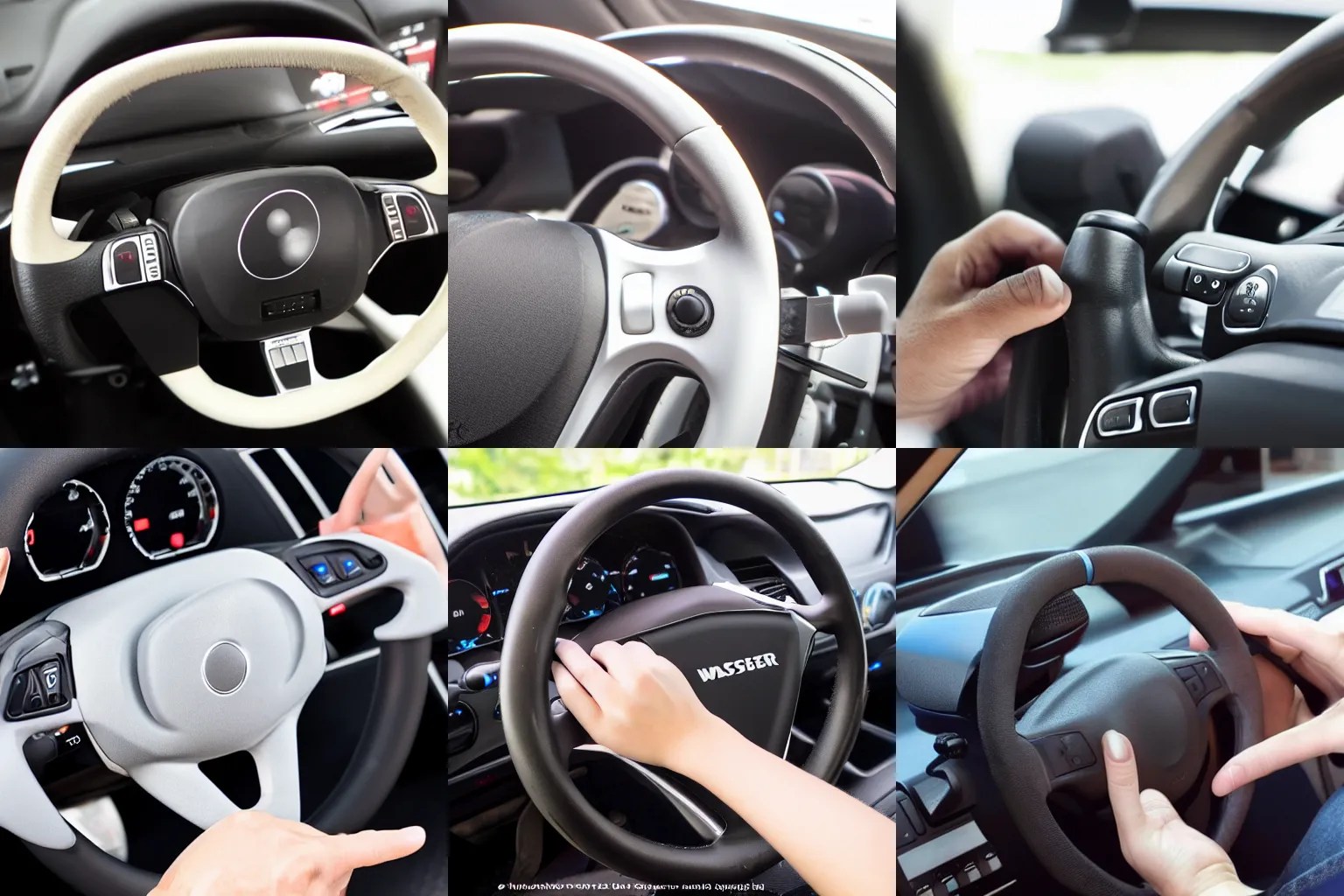 wasd keyboard instead of a car steering wheel in a car Stable Diffusion OpenArt
