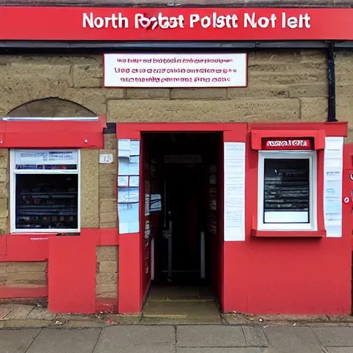 photograph of North Allerton post office as a portal Stable Diffusion