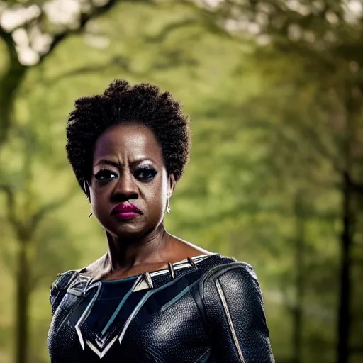viola davis as black panther, photography, headshot, Stable Diffusion