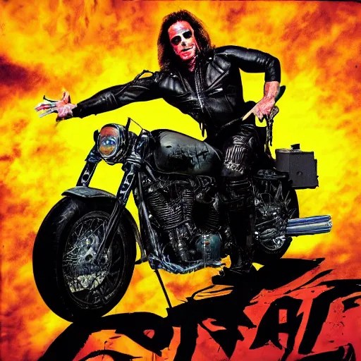 thrash metal album cover with arnold schwarzenegger Stable Diffusion