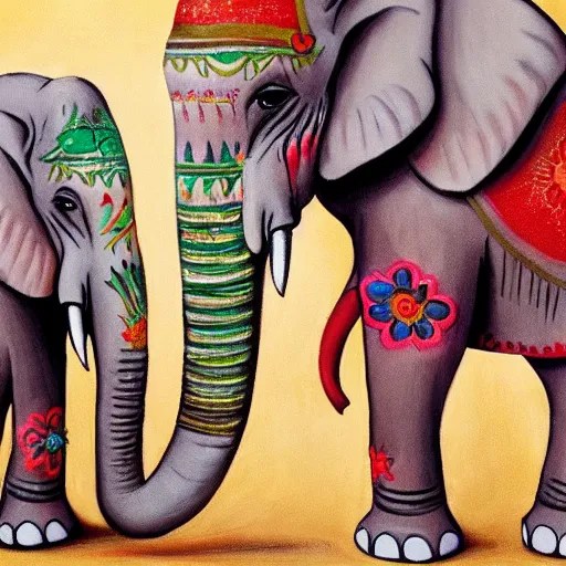 elephants with makeup painted toenails Stable Diffusion OpenArt