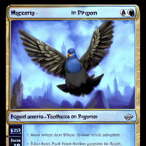 A Magic The Gathering Card Of A Pigeon Stable Diffusion OpenArt
