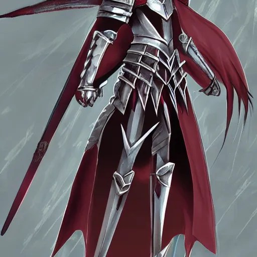 Mordred of the Crimson Lightning, Knight of Treachery, Stable Diffusion