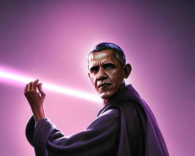 5 5 mm portrait photo of barack obama as mace windu Stable Diffusion
