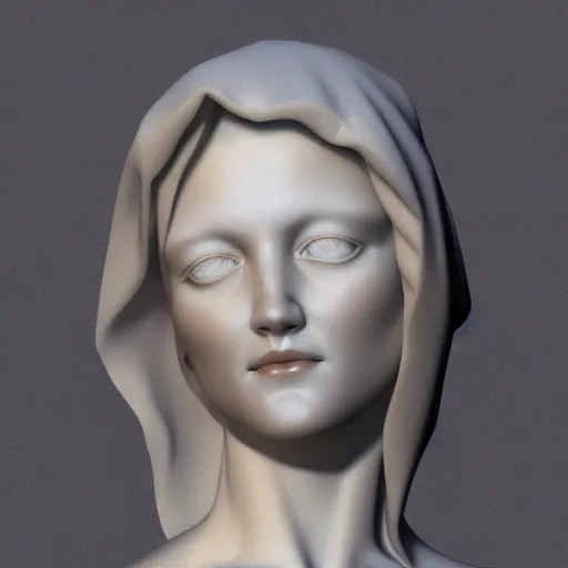 a marble sculpture of the veiled virgin, subsurface Stable Diffusion