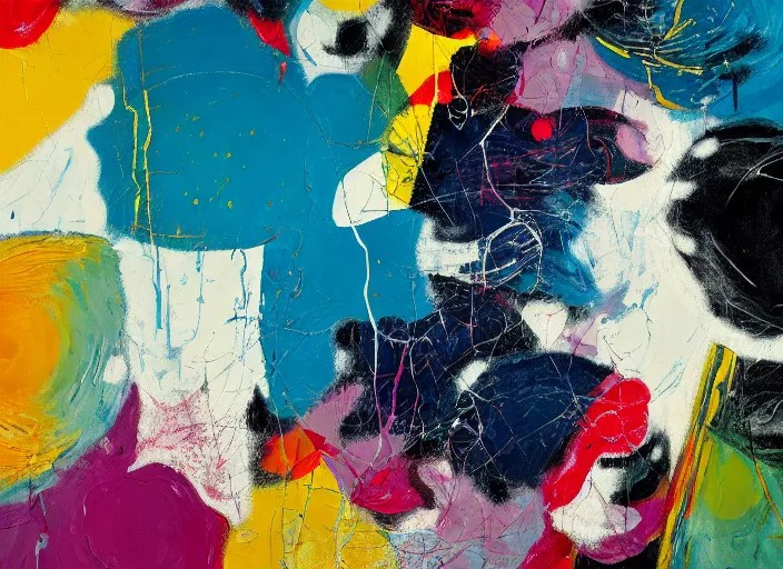 abstract painting, vincent lefevre and hernan bas and Stable