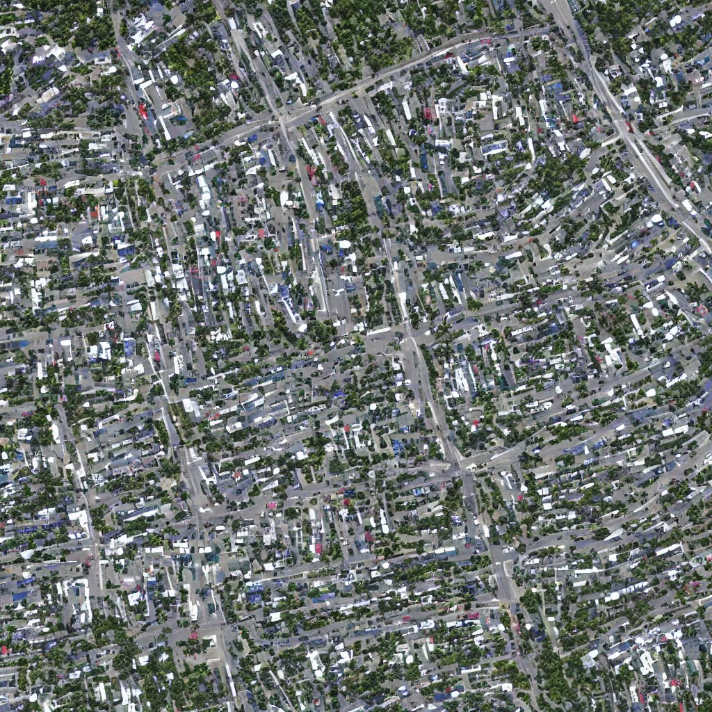 google earth view of the biggest parking lot ever Stable Diffusion