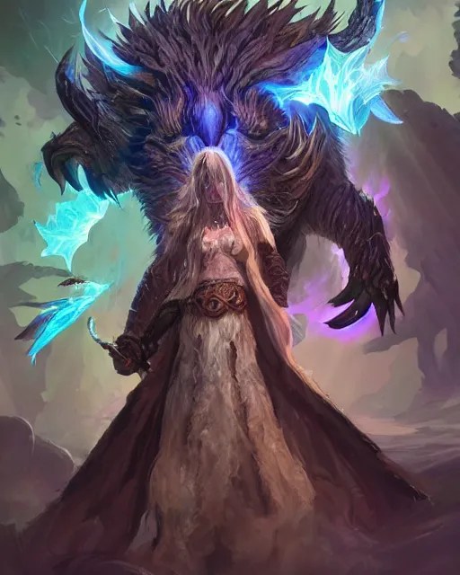 Hog Shapeshifter Druid Mage, D&D, artstation, fantasy, Stable