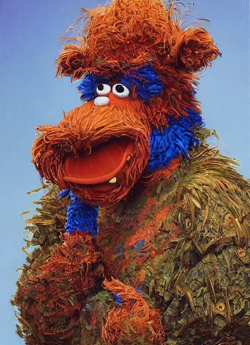 portrait of Grover muppet in Society (1989), Stable Diffusion OpenArt