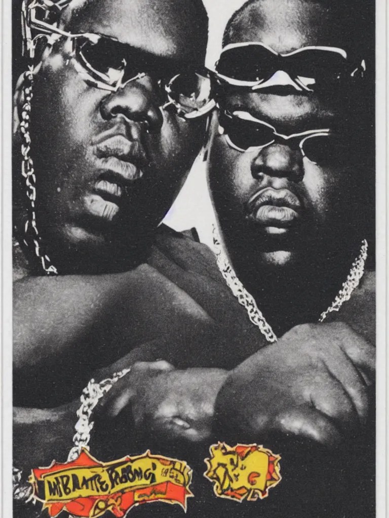 trading card featuring portrait of notorious big, Stable Diffusion