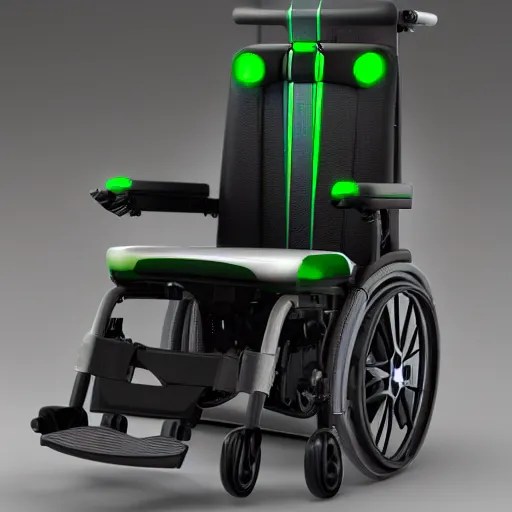 futuristic gaming wheelchair, realistic, 8 k, trending Stable Diffusion