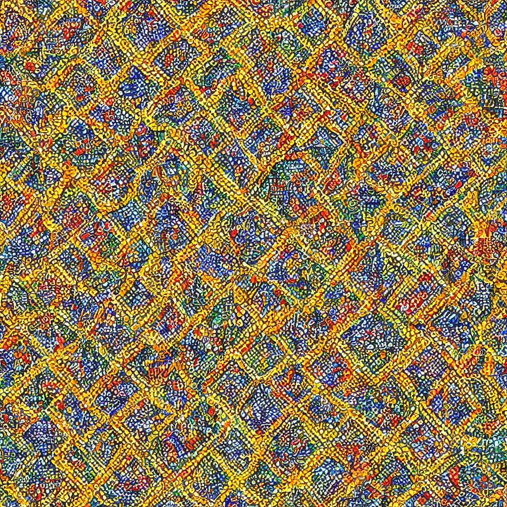 Nigerian Igbo cloth pattern, Illustration in The Stable Diffusion