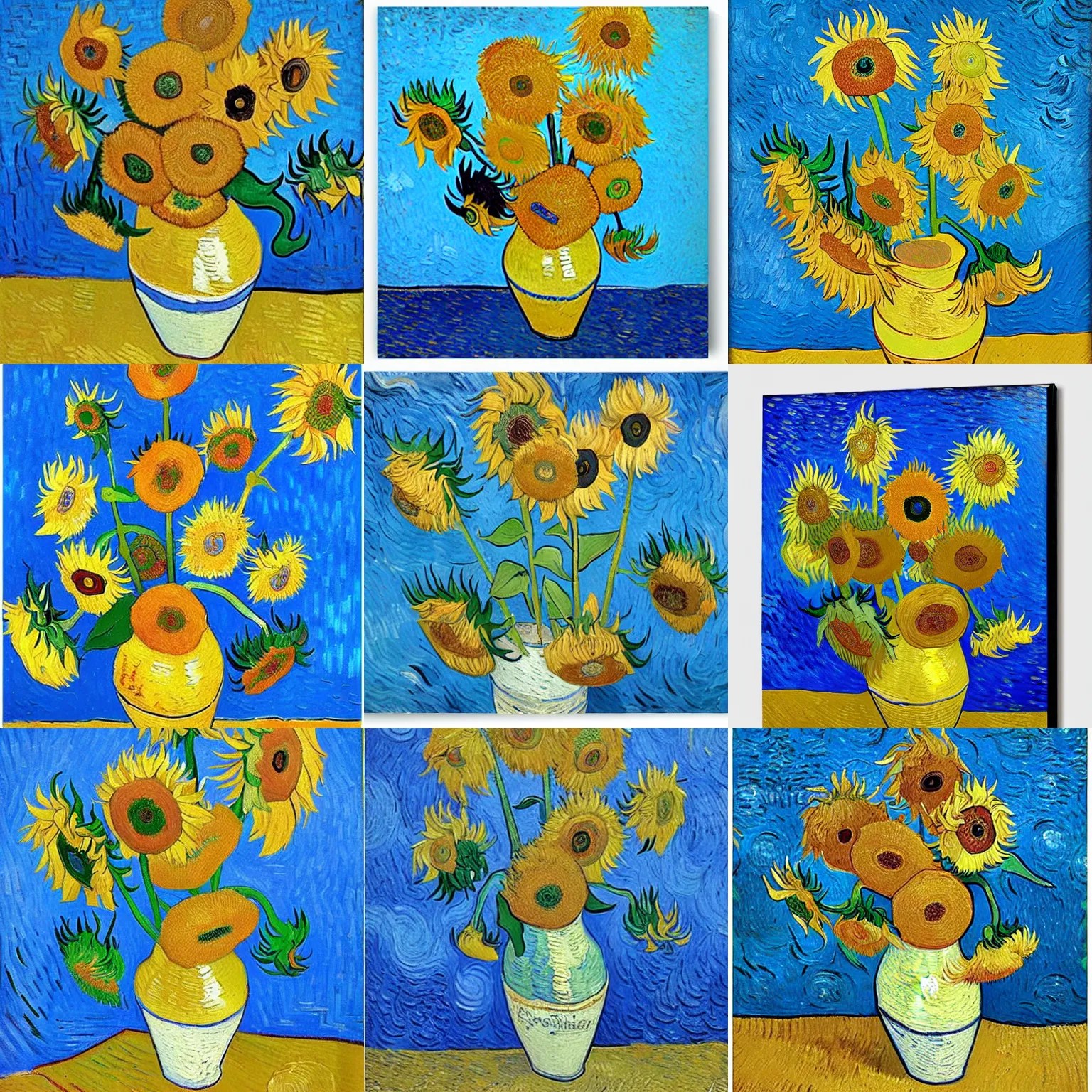 Sunflowers painting by Van Gogh Stable Diffusion