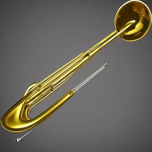 3D Model Trombone Trombone Trombone Trombone High Stable Diffusion