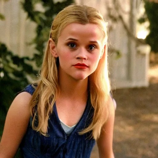 young reese witherspoon as tandy bowen from cloak and Stable Diffusion