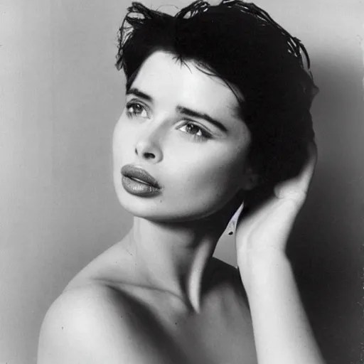 young isabella rossellini swimsuit photo shoot | Stable Diffusion