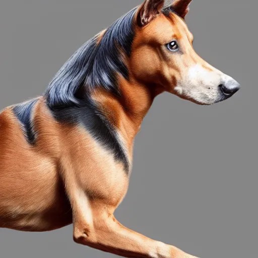 an hybrid Dog Horse Stable Diffusion