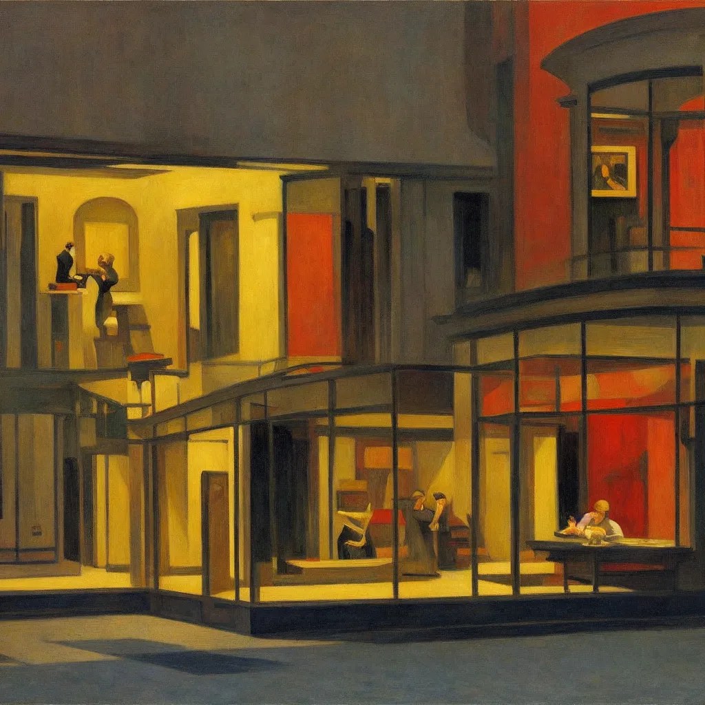 art gallery by edward hopper Stable Diffusion OpenArt