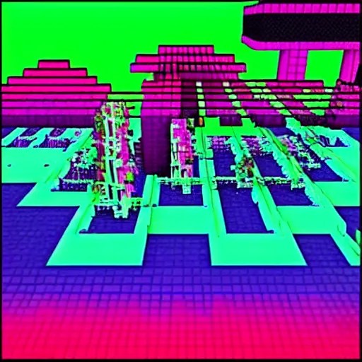 minecraft synthwave Stable Diffusion OpenArt