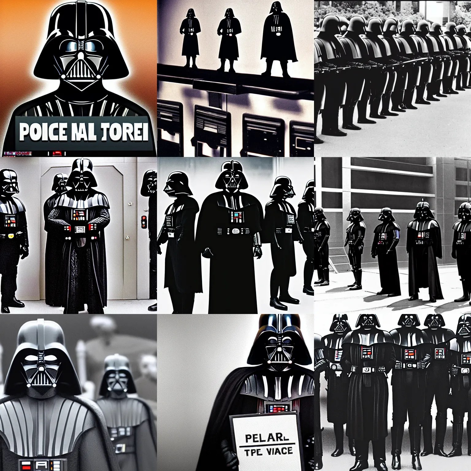 Darth Vader in a police lineup Stable Diffusion OpenArt