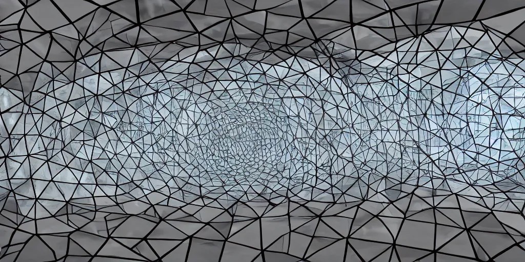 warped stained glass windows into infinite worlds, Stable Diffusion