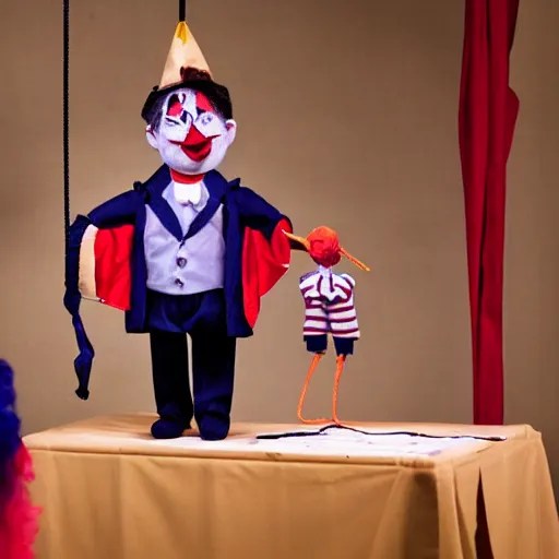 puppet show of a puppeteer using a string Stable Diffusion